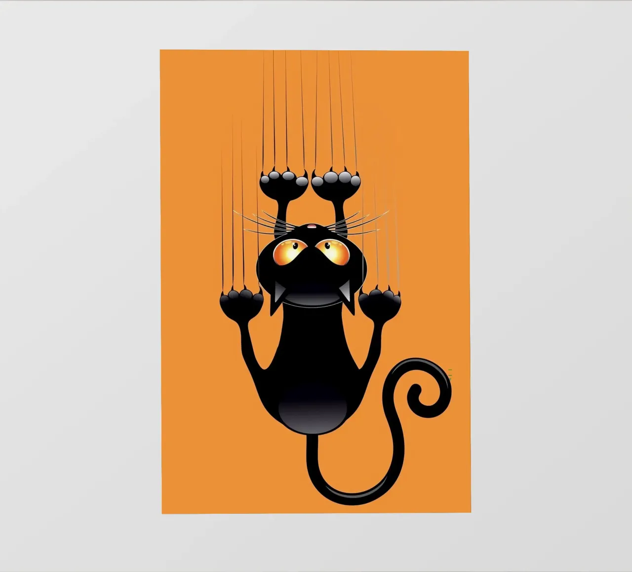 Gatto nero telo in pvc da Manuela
