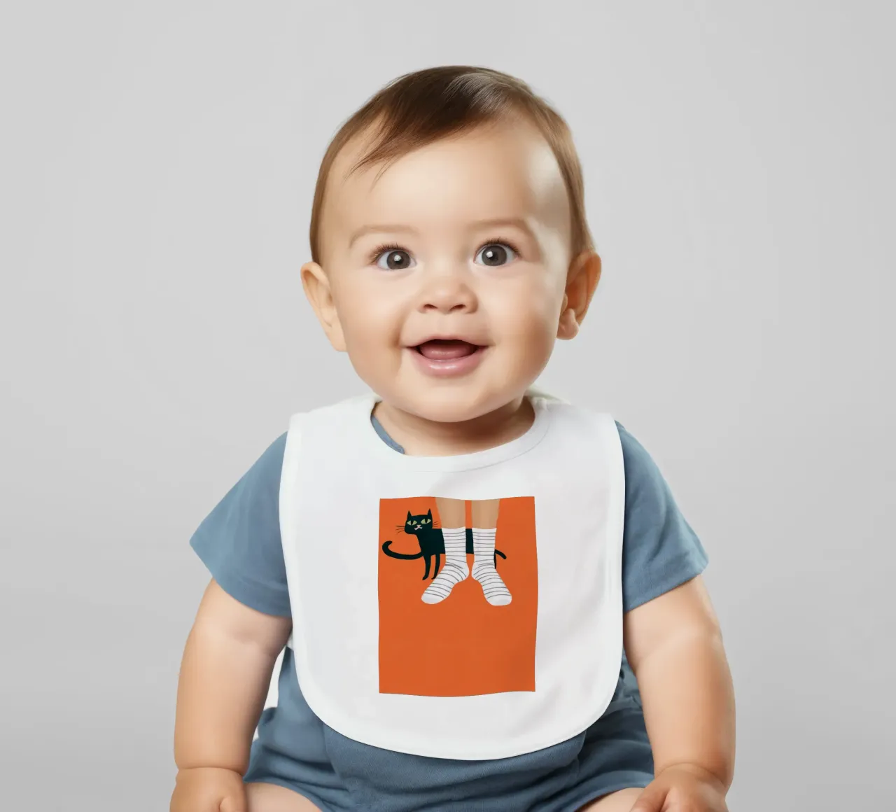 Buffonate di calzini felini bavaglino da Lune Dreams