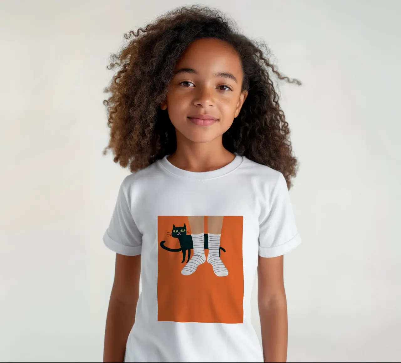 Buffonate di calzini felini t-shirt bambini da Lune Dreams