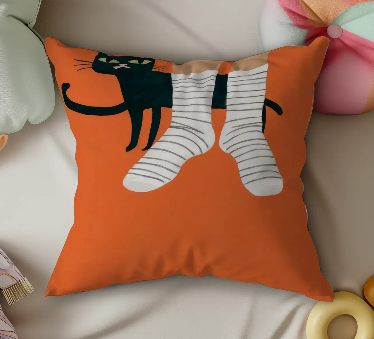 Buffonate di calzini felini cuscino da Lune Dreams