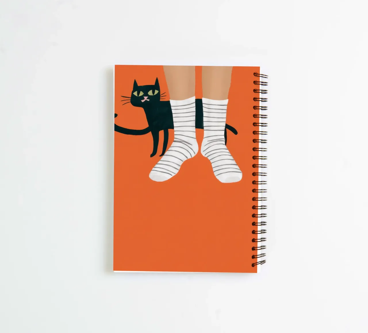 Feline Sock Antics spiral notebook by Lune Dreams