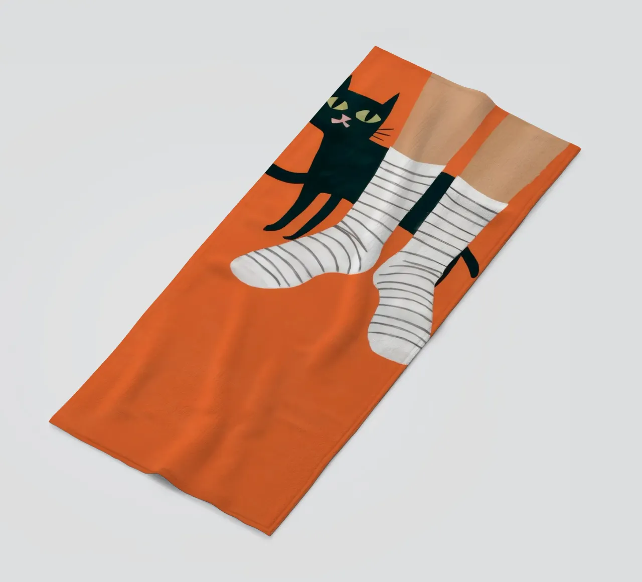 Buffonate di calzini felini telo mare da Lune Dreams