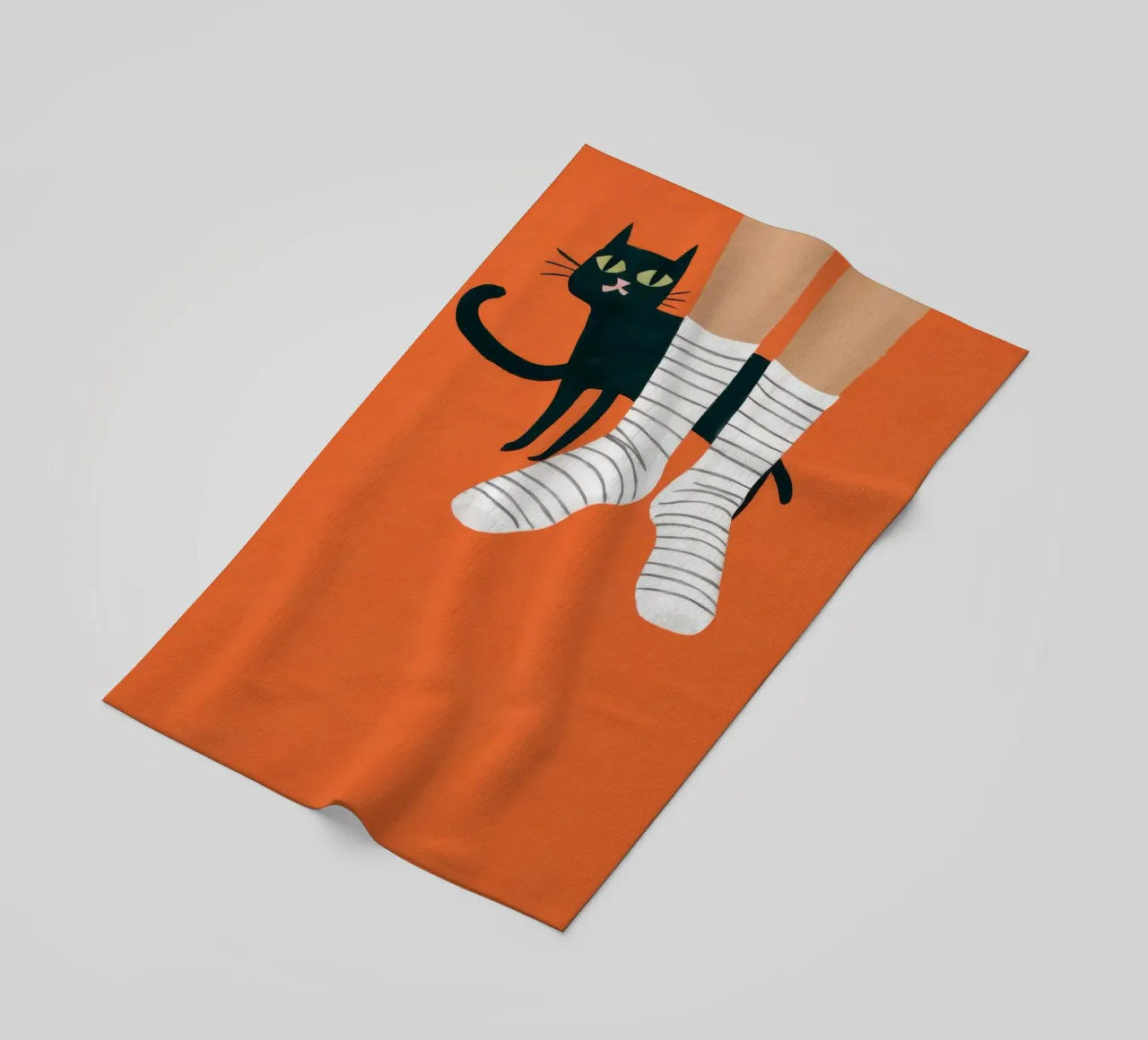 Buffonate di calzini felini telo mare da Lune Dreams