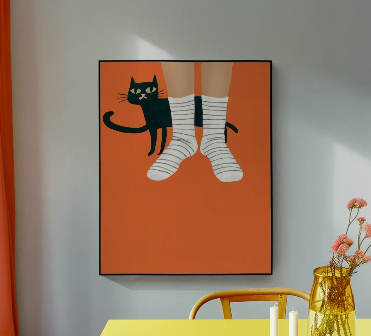 Buffonate di calzini felini plexiglass da Lune Dreams