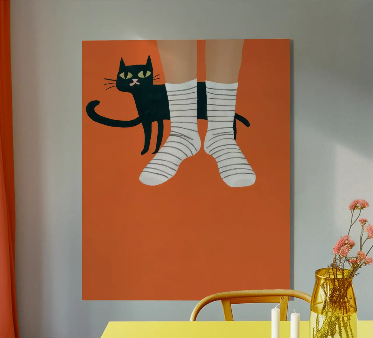 Buffonate di calzini felini plexiglass da Lune Dreams