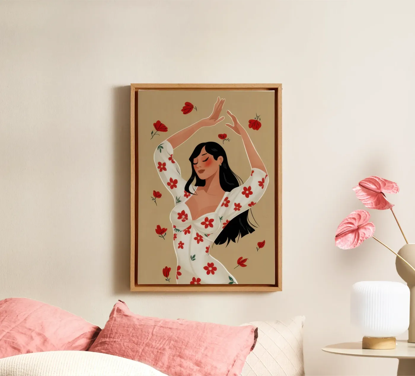 Dancing with Roses canvas by Lune Dreams