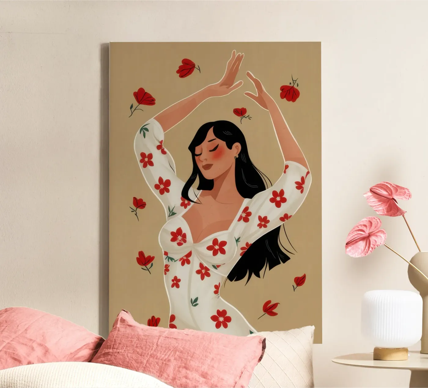 Dancing with Roses canvas by Lune Dreams