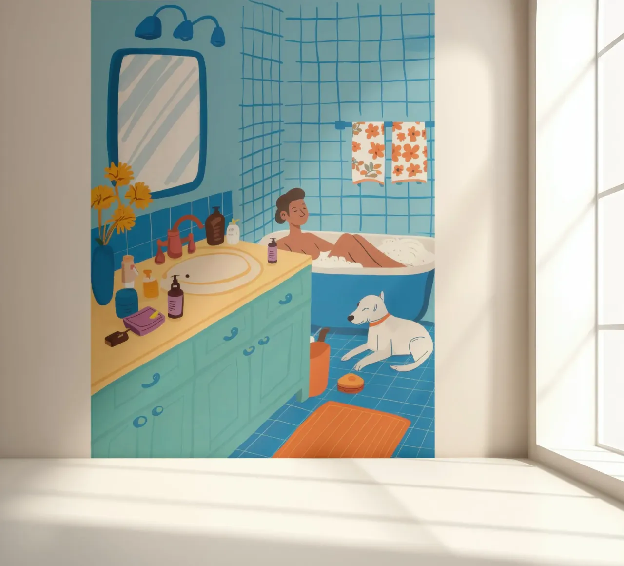 Cat in the Bath photo wallpaper by Lune Dreams