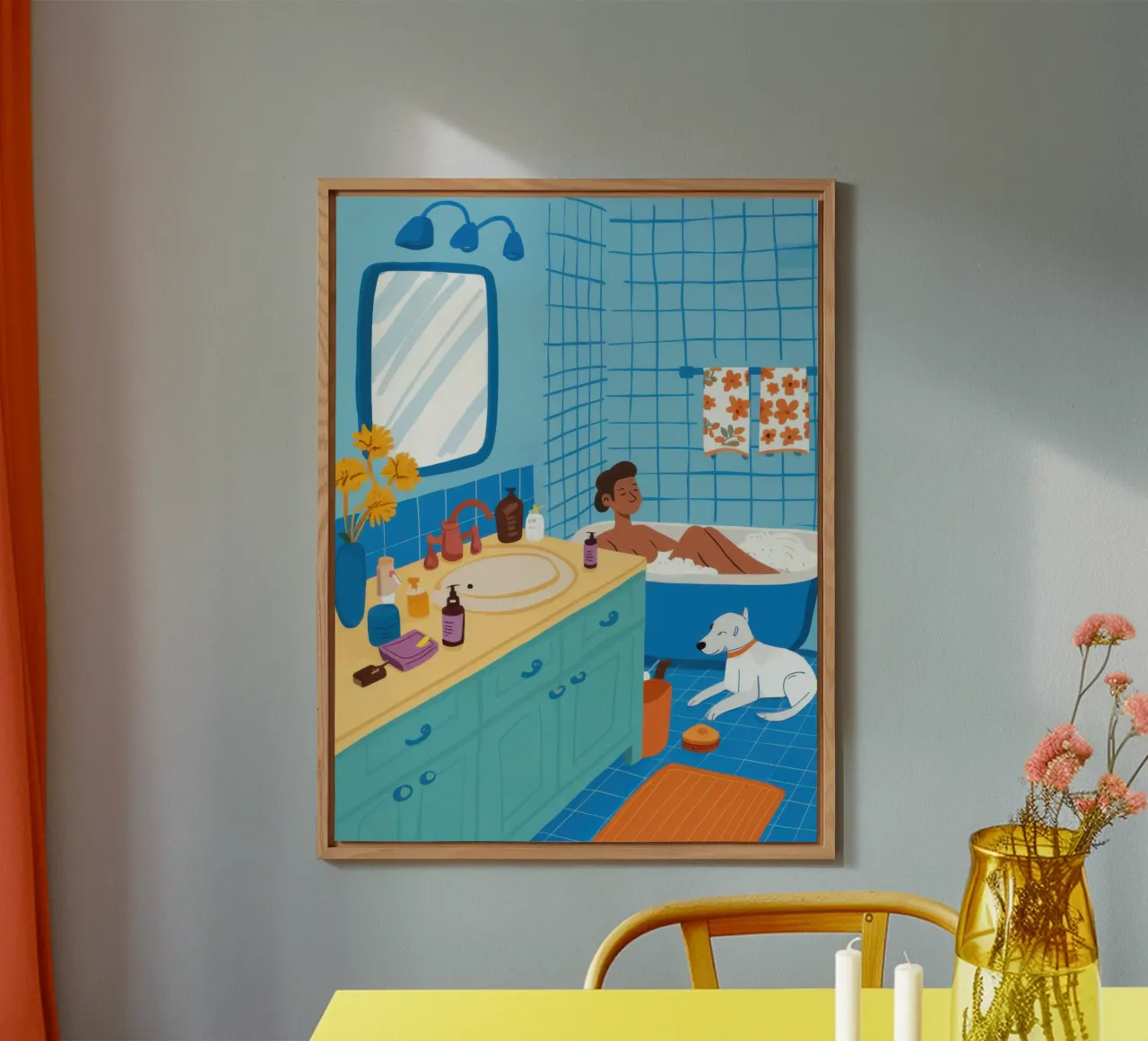 Cat in the Bath forex plate by Lune Dreams