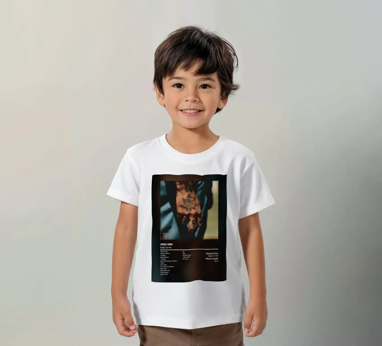 3MEN2 KBRN (2023) by Eladio Carrión kids t-shirt by DGUnder