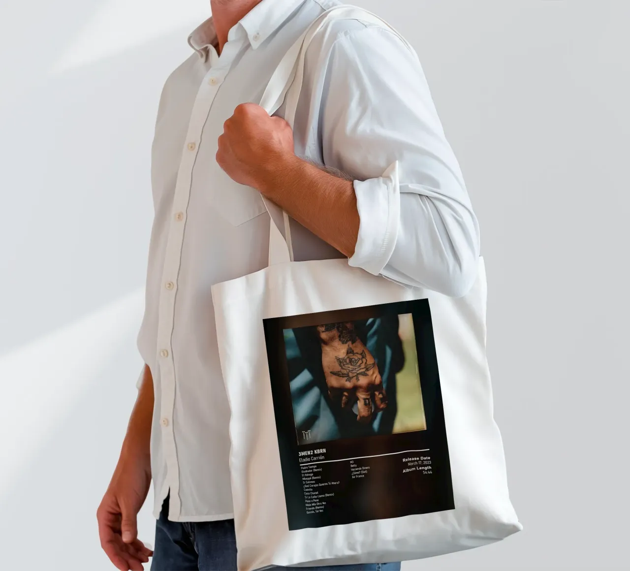 3MEN2 KBRN (2023) by Eladio Carrión tote bag by DGUnder