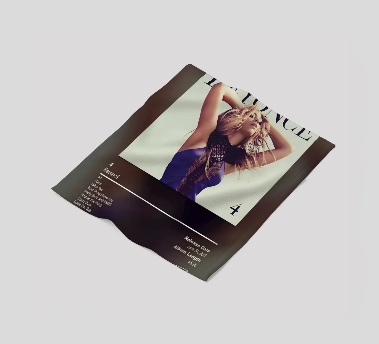 4 (2011) by Beyoncé coperta in pile da DGUnder