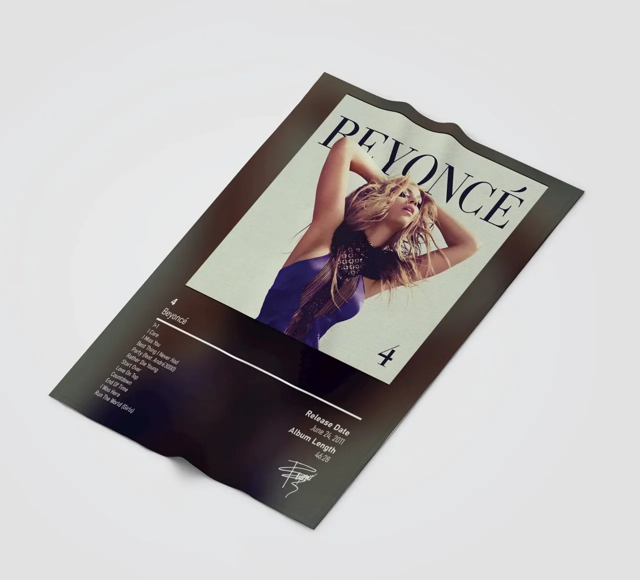 4 (2011) by Beyoncé coperta in pile da DGUnder