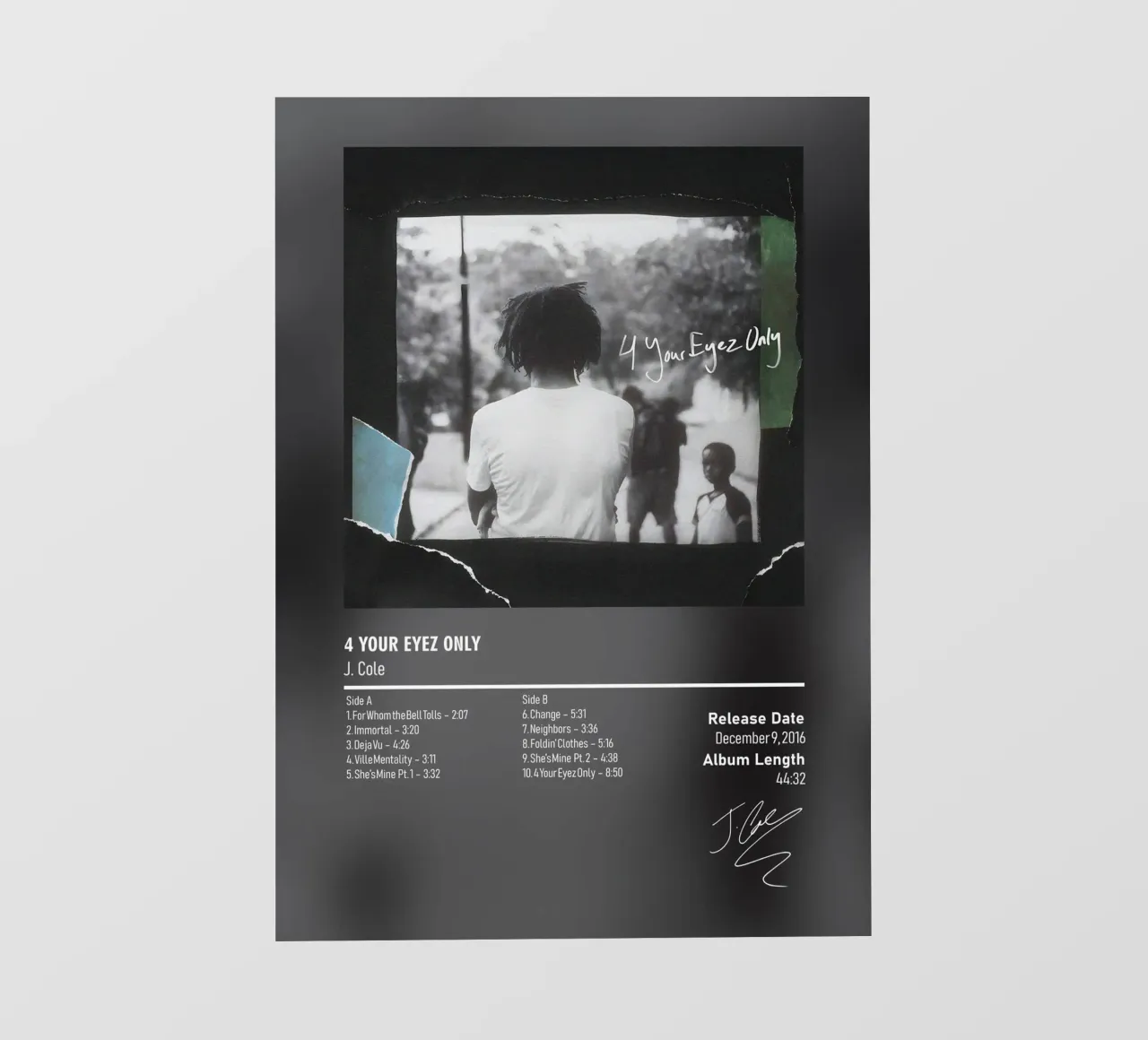4 Your Eyez Only by J. Cole telo in pvc da DGUnder
