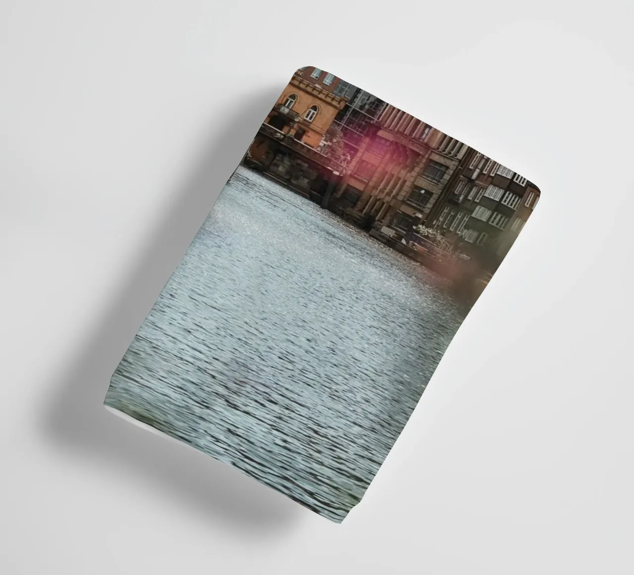 Hamburg - View of the Elbphilharmonie from Speicherstadt towel by Bold and Retro