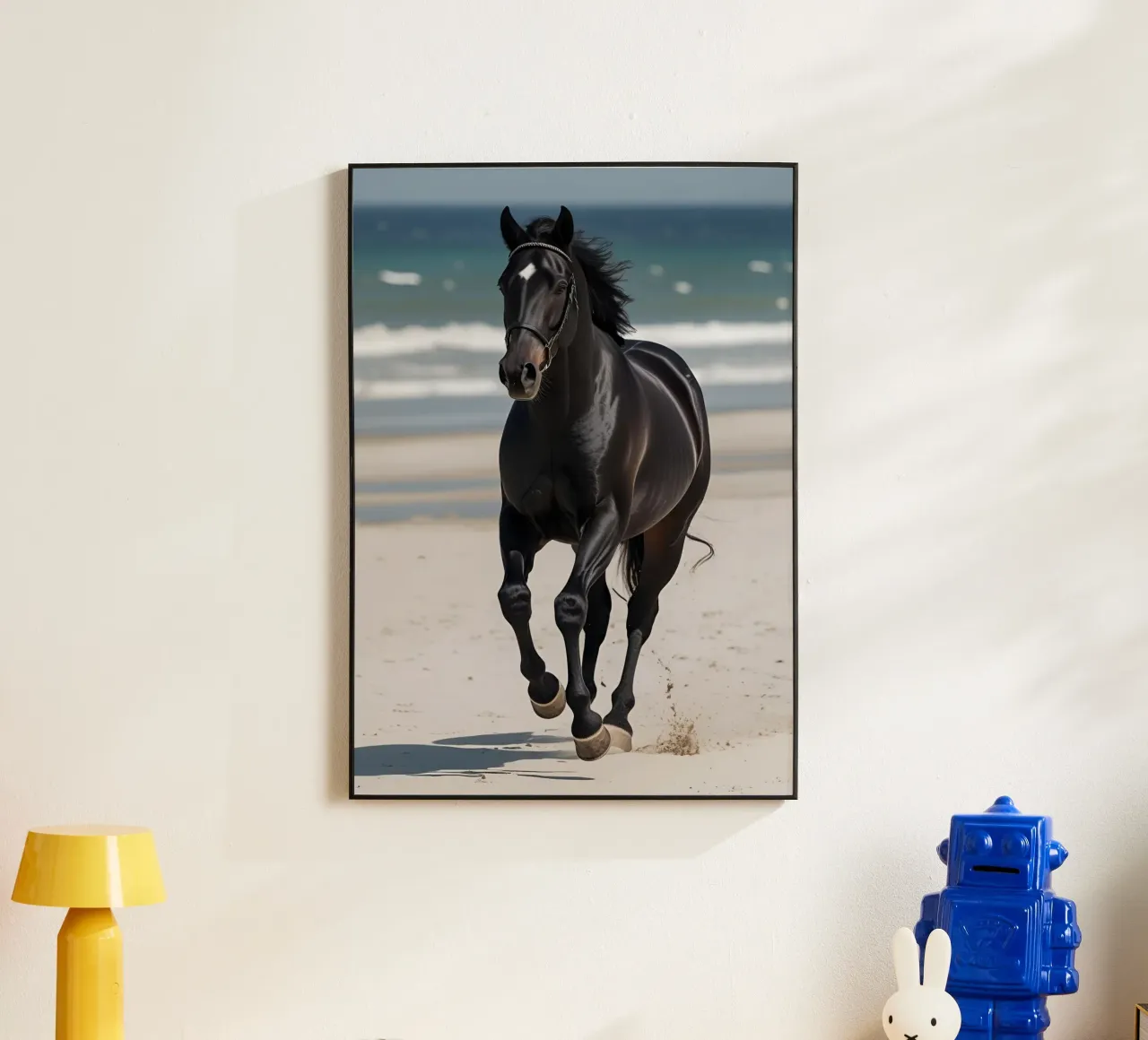 Pferd am Strand alluminio dibond da Poster Dreams