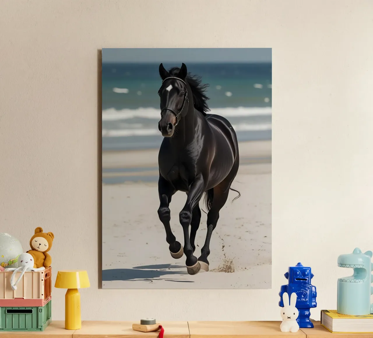 Pferd am Strand alluminio dibond da Poster Dreams