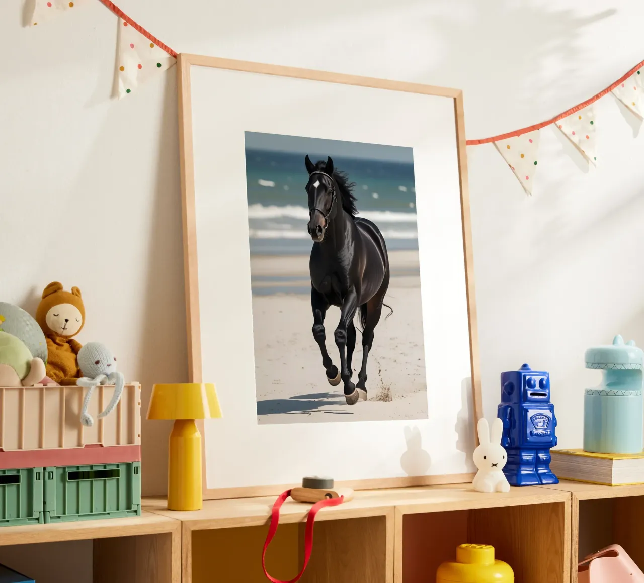 Pferd am Strand carta hahnemühle da Poster Dreams
