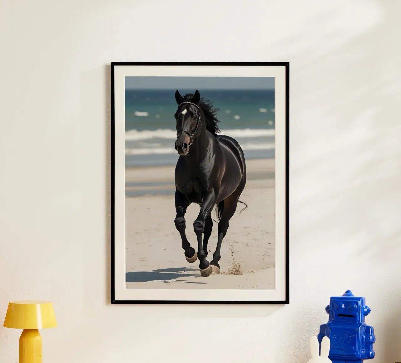 Pferd am Strand carta hahnemühle da Poster Dreams