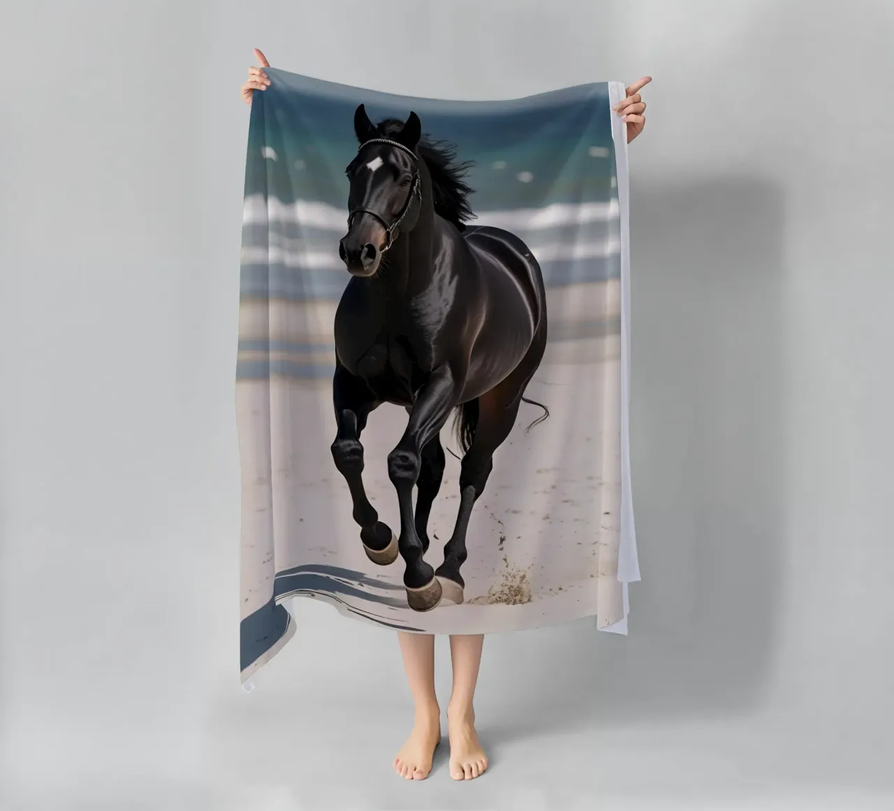 Pferd am Strand telo mare da Poster Dreams