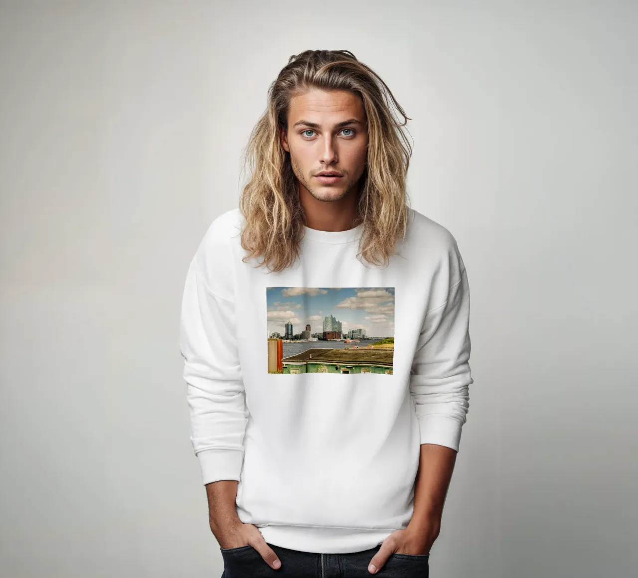 Elbphilharmonie Hamburg Skyline sweatshirt by Bold and Retro