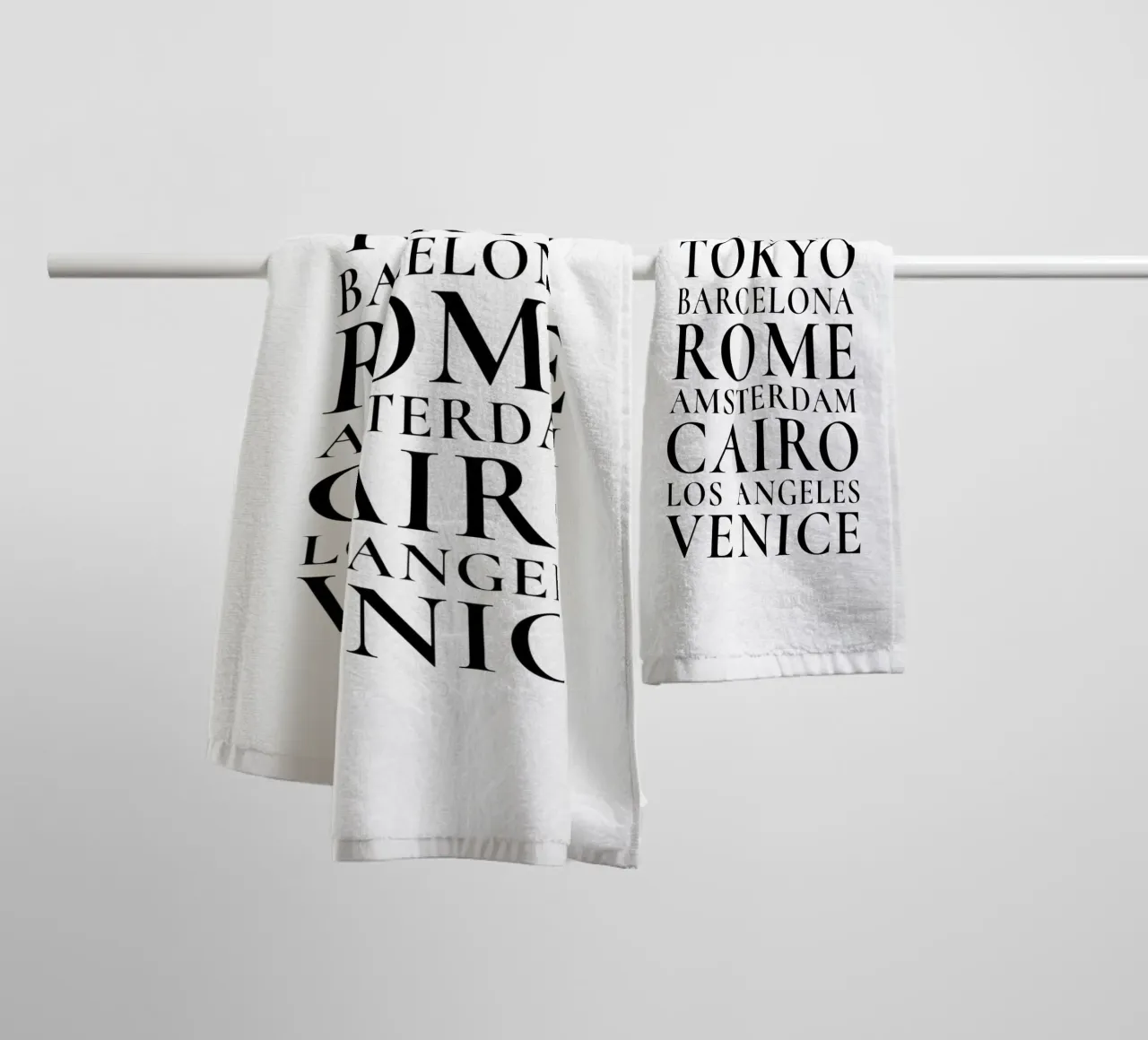 Metropolises - Cities of the world towel by Typo Designs