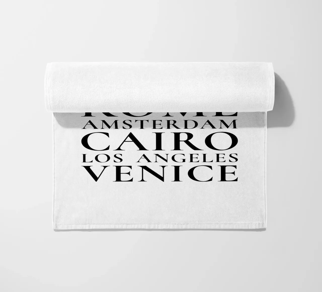 Metropolises - Cities of the world beach towel by Typo Designs