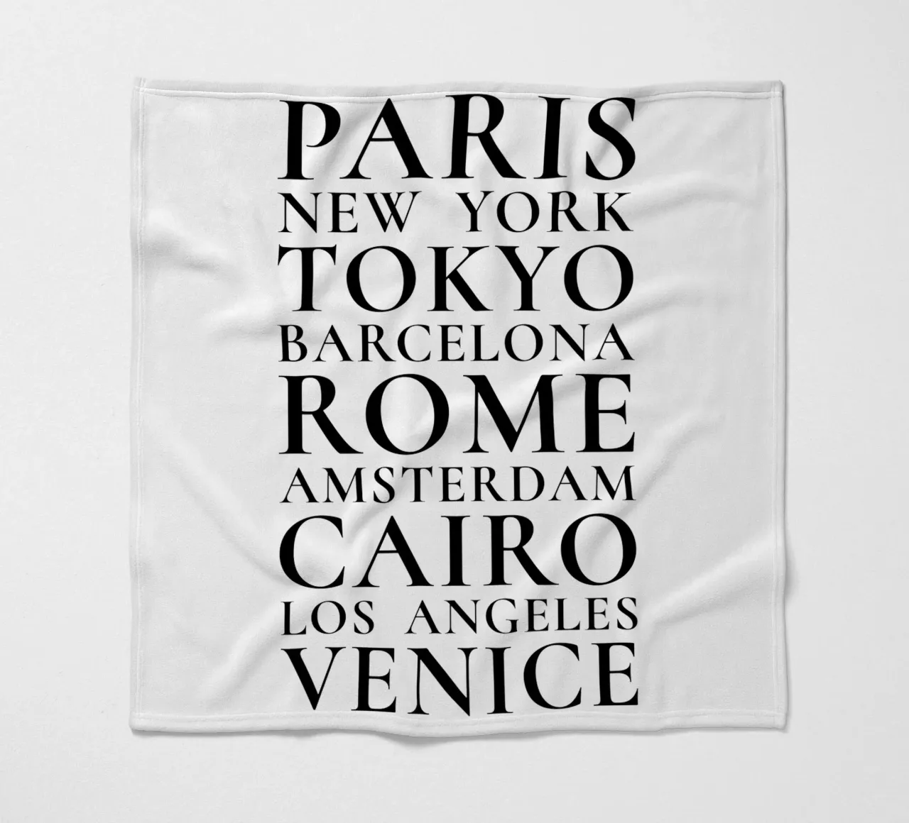 Metropolises - Cities of the world fleece blanket by Typo Designs
