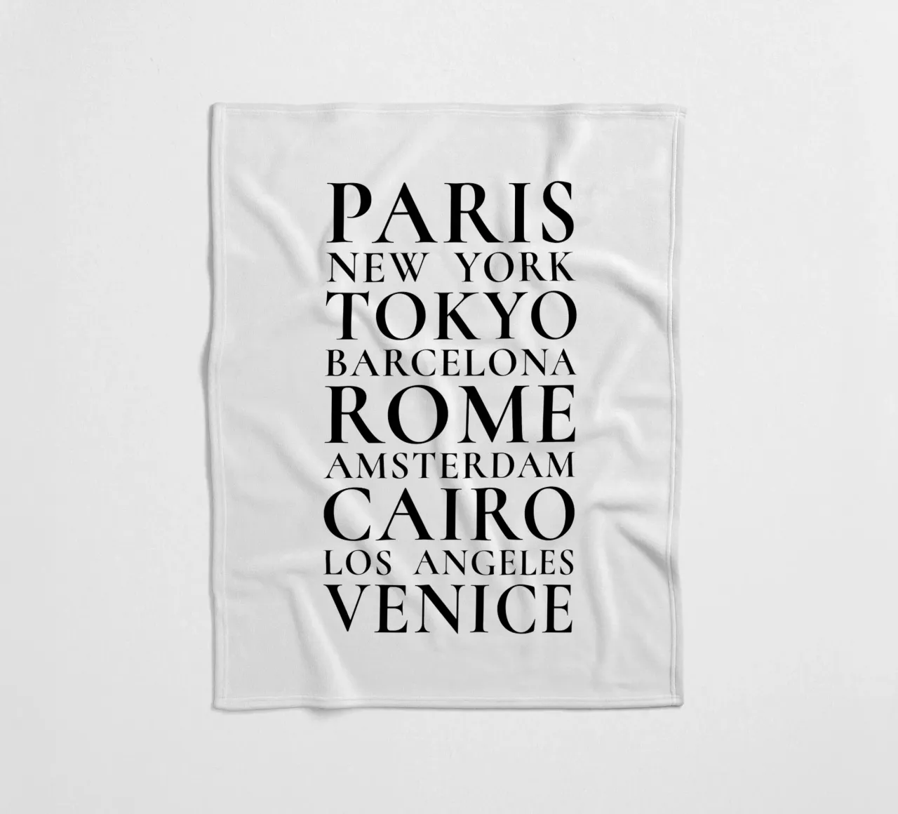 Metropolises - Cities of the world fleece blanket by Typo Designs