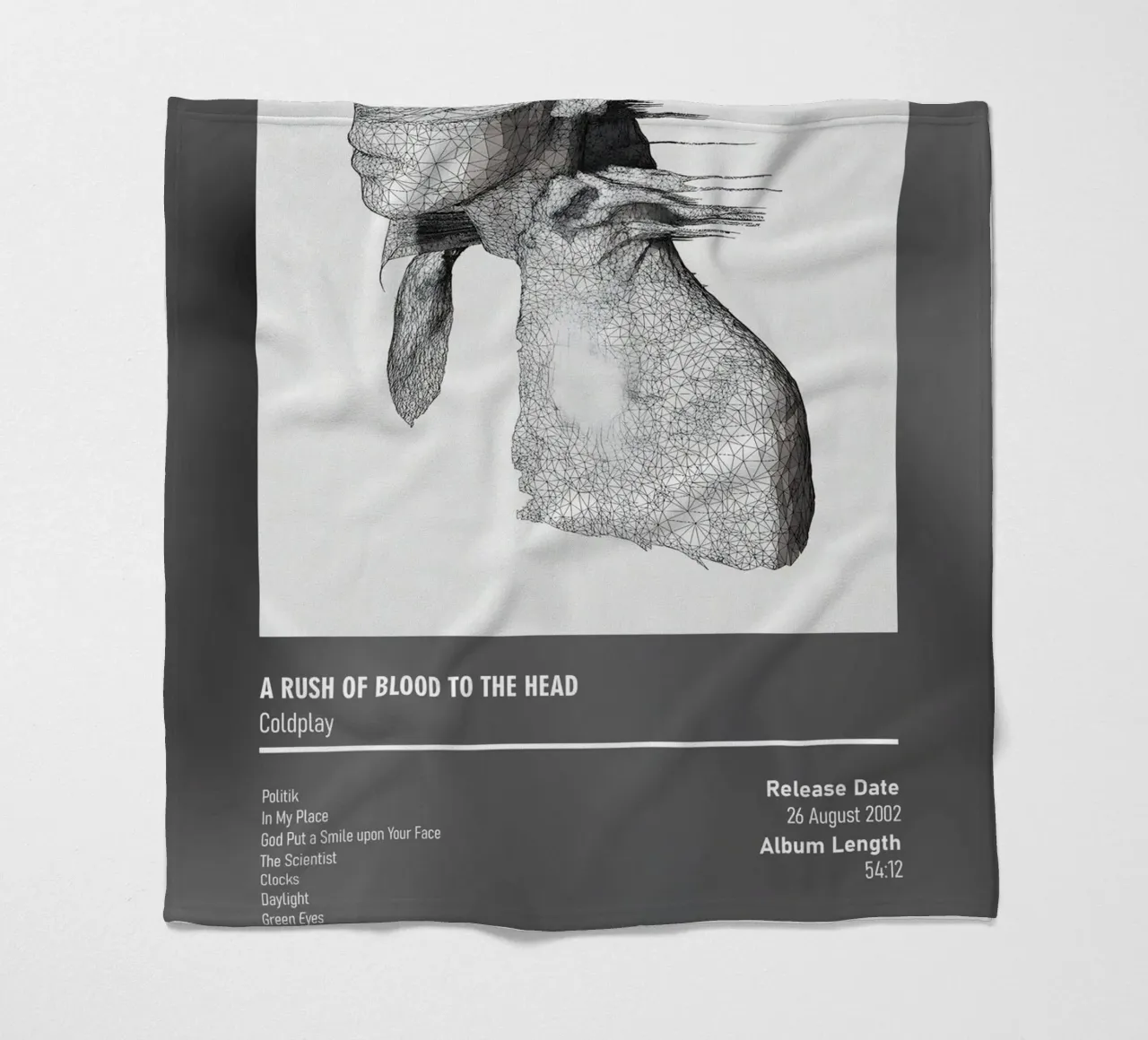 A Rush of Blood to the Head By Coldplay coperta in pile da DGUnder