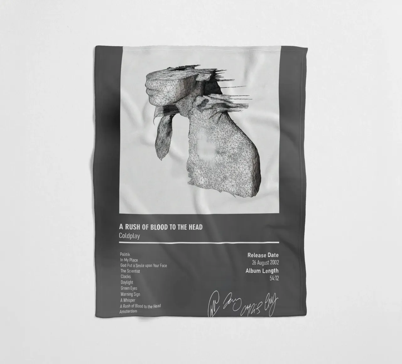 A Rush of Blood to the Head By Coldplay coperta in pile da DGUnder