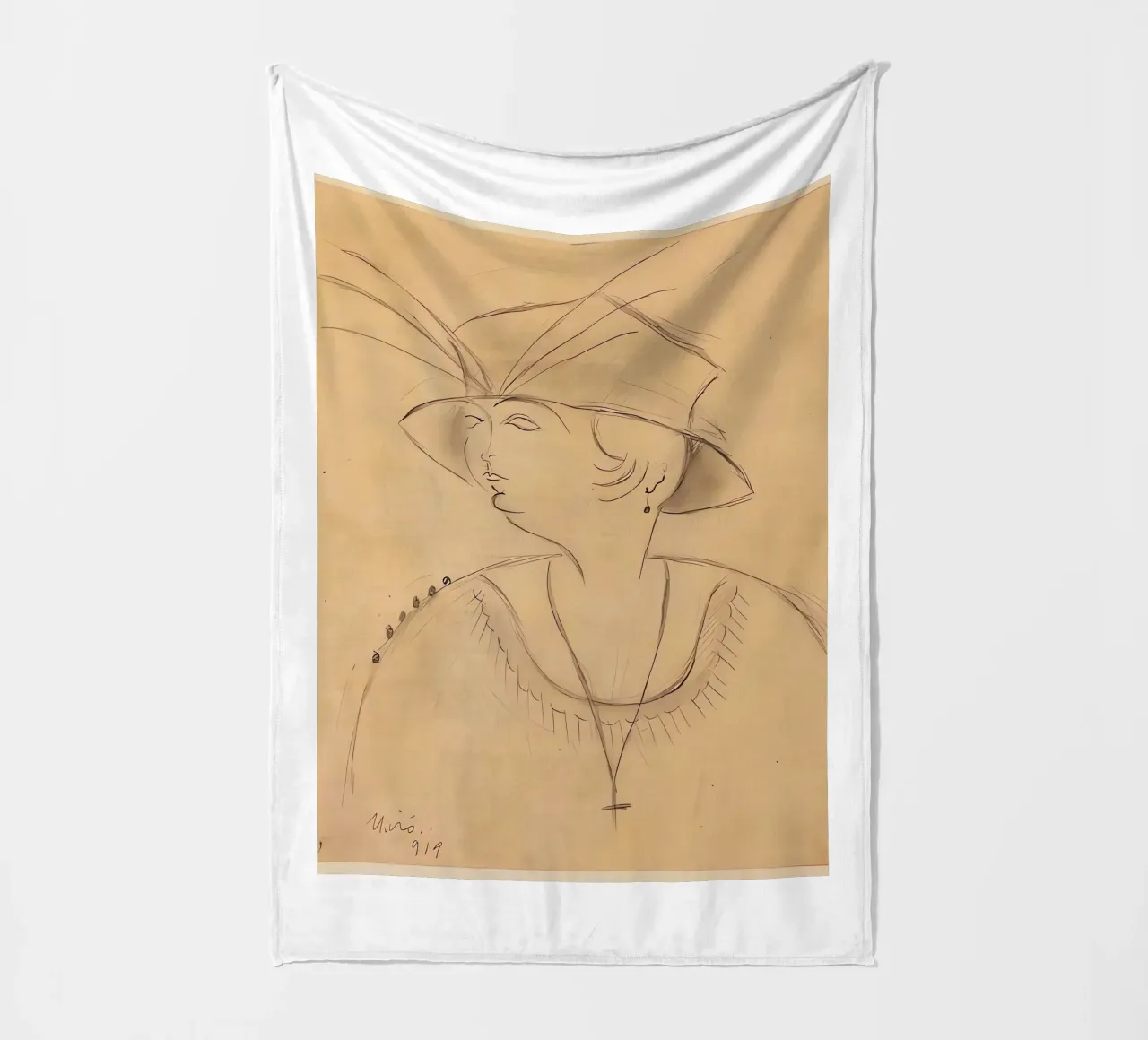 Signora con cappello coperta in pile da Narciso