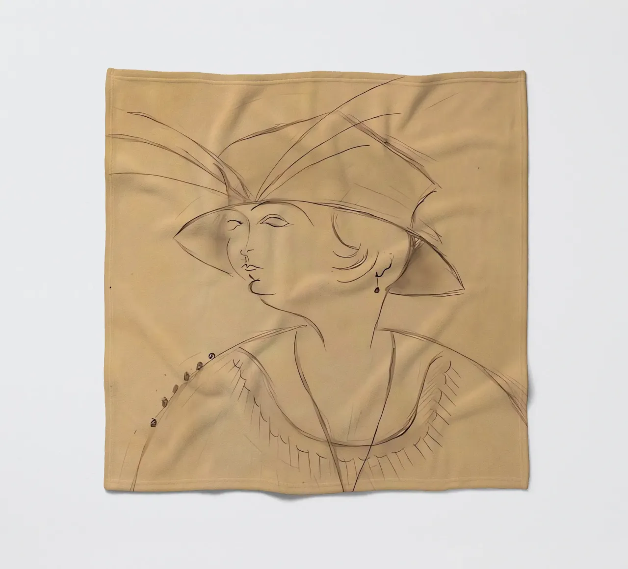 Signora con cappello coperta in pile da Narciso