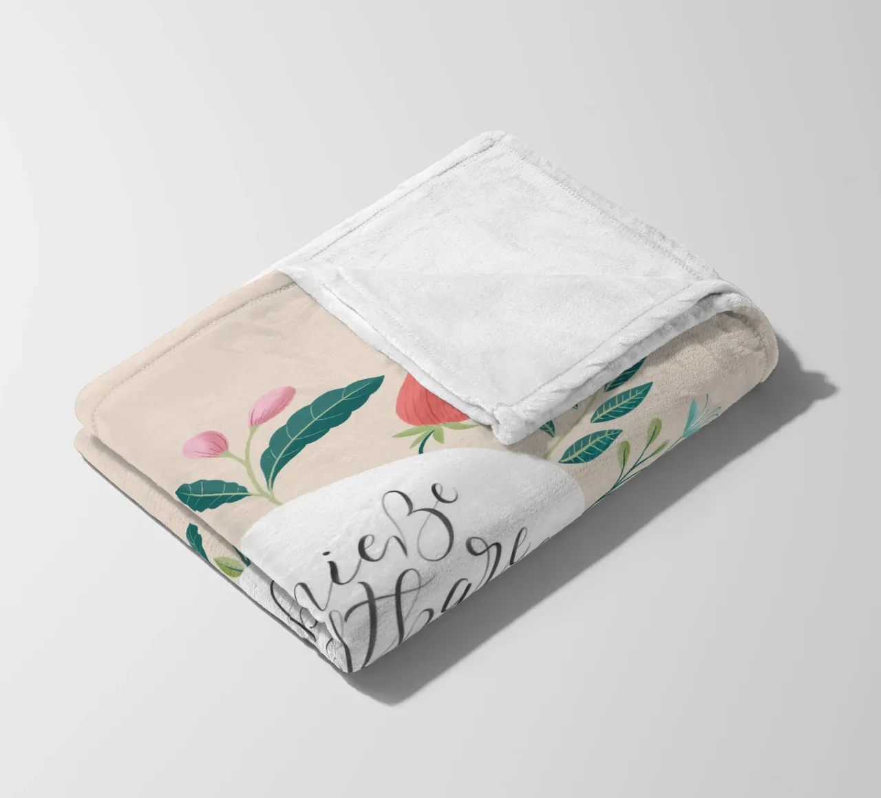 Genieße kostbare Augenblicke. Zauberhafte Blumen. Zitat. coperta in pile da CalliLetters