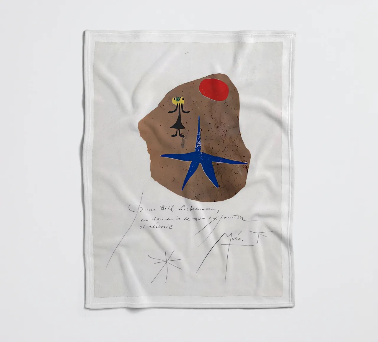 Joan Miró fleece blanket by Narciso