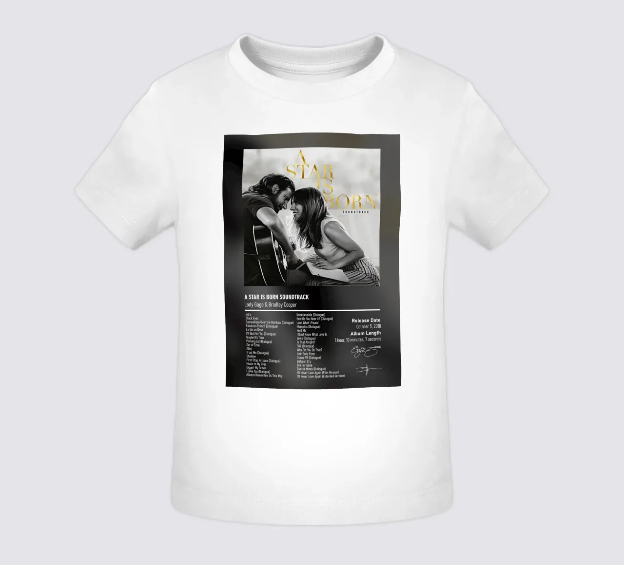 A Star Is Born Soundtrack By Lady Gaga And Bradley Cooper Baby T-Shirt von DGUnder