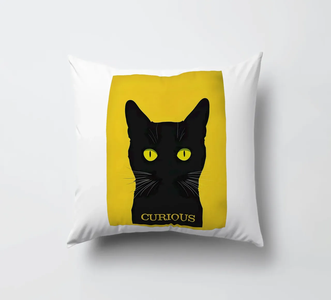 Gatto nero curioso cuscino da Arjun