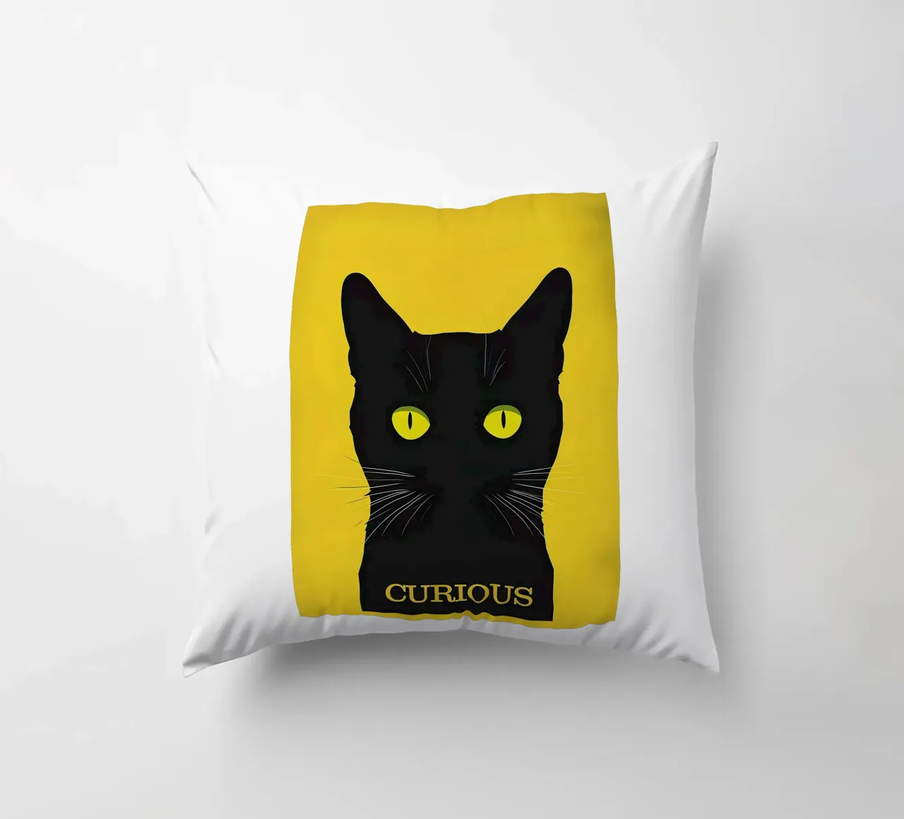 Gatto nero curioso cuscino da Arjun