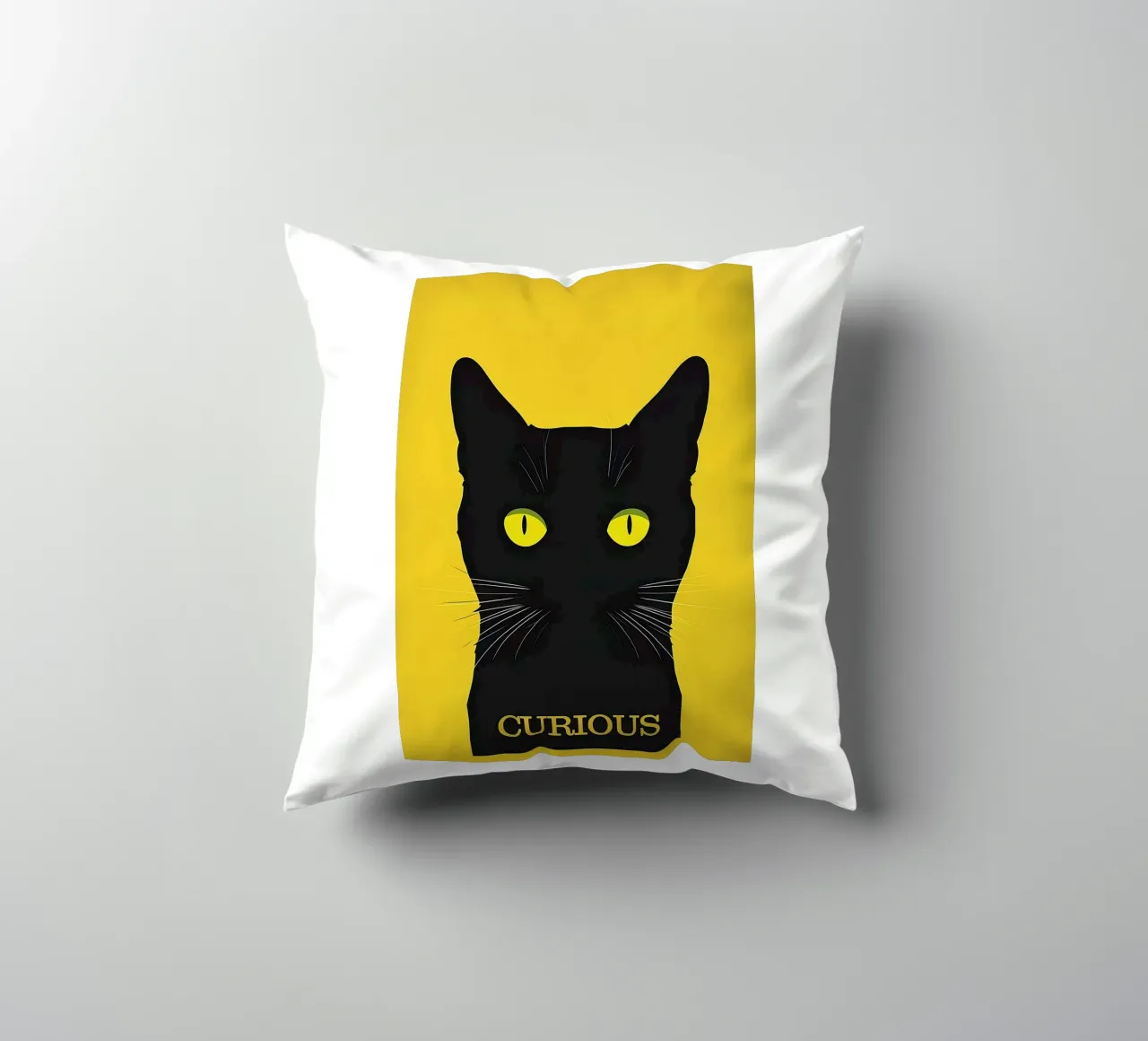 Gatto nero curioso cuscino da Arjun