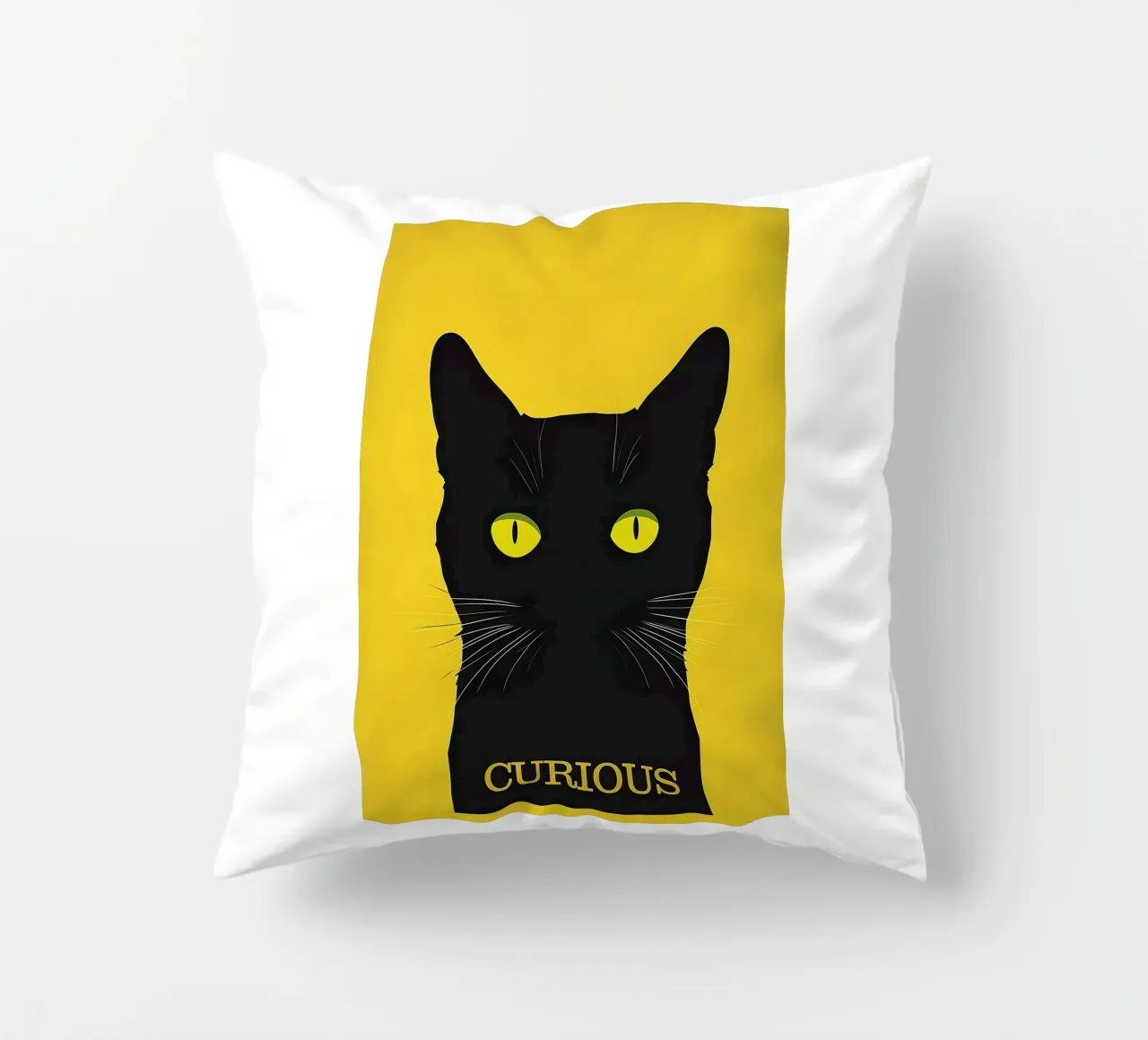 Gatto nero curioso cuscino da Arjun