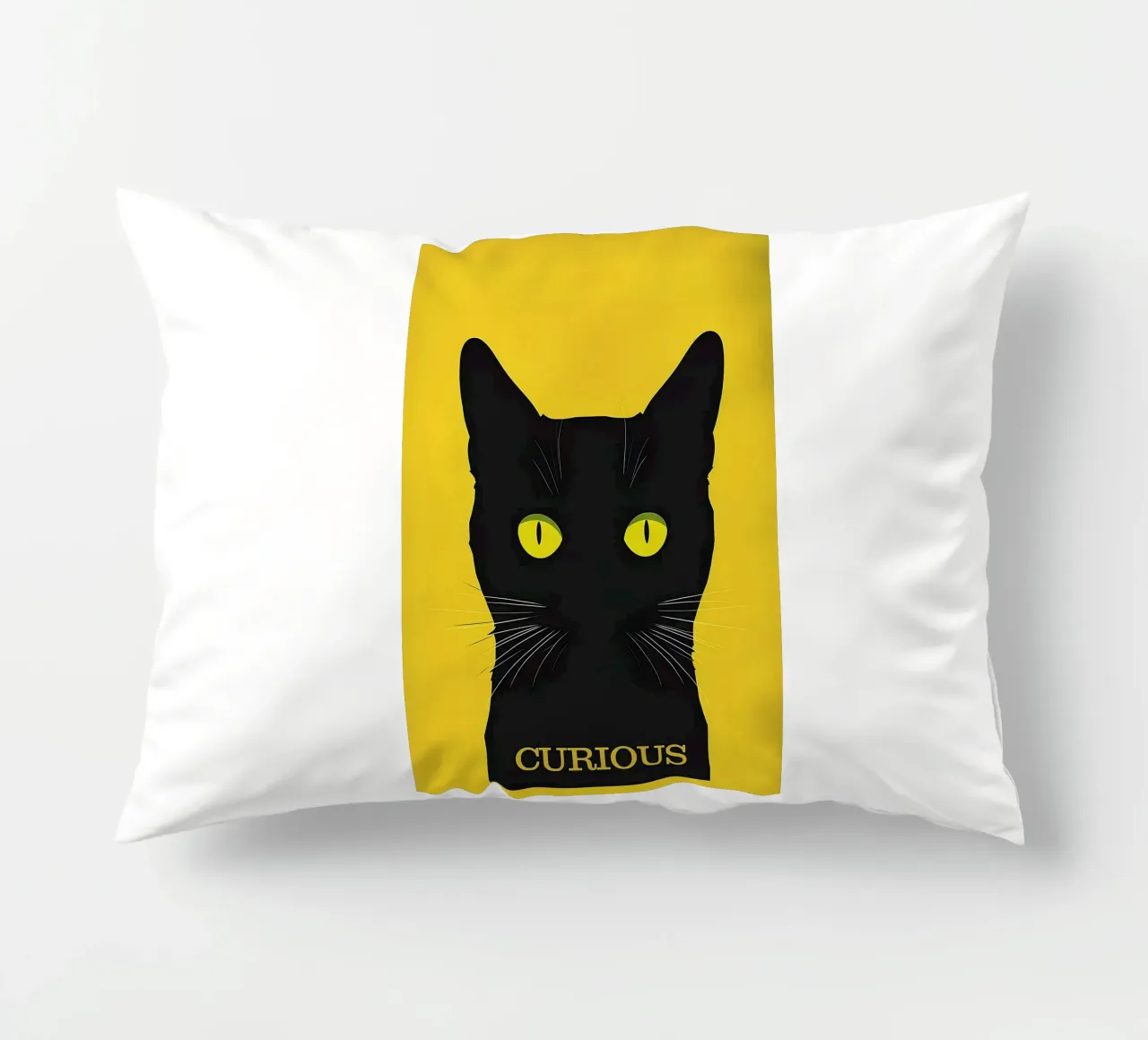 Gatto nero curioso cuscino da Arjun