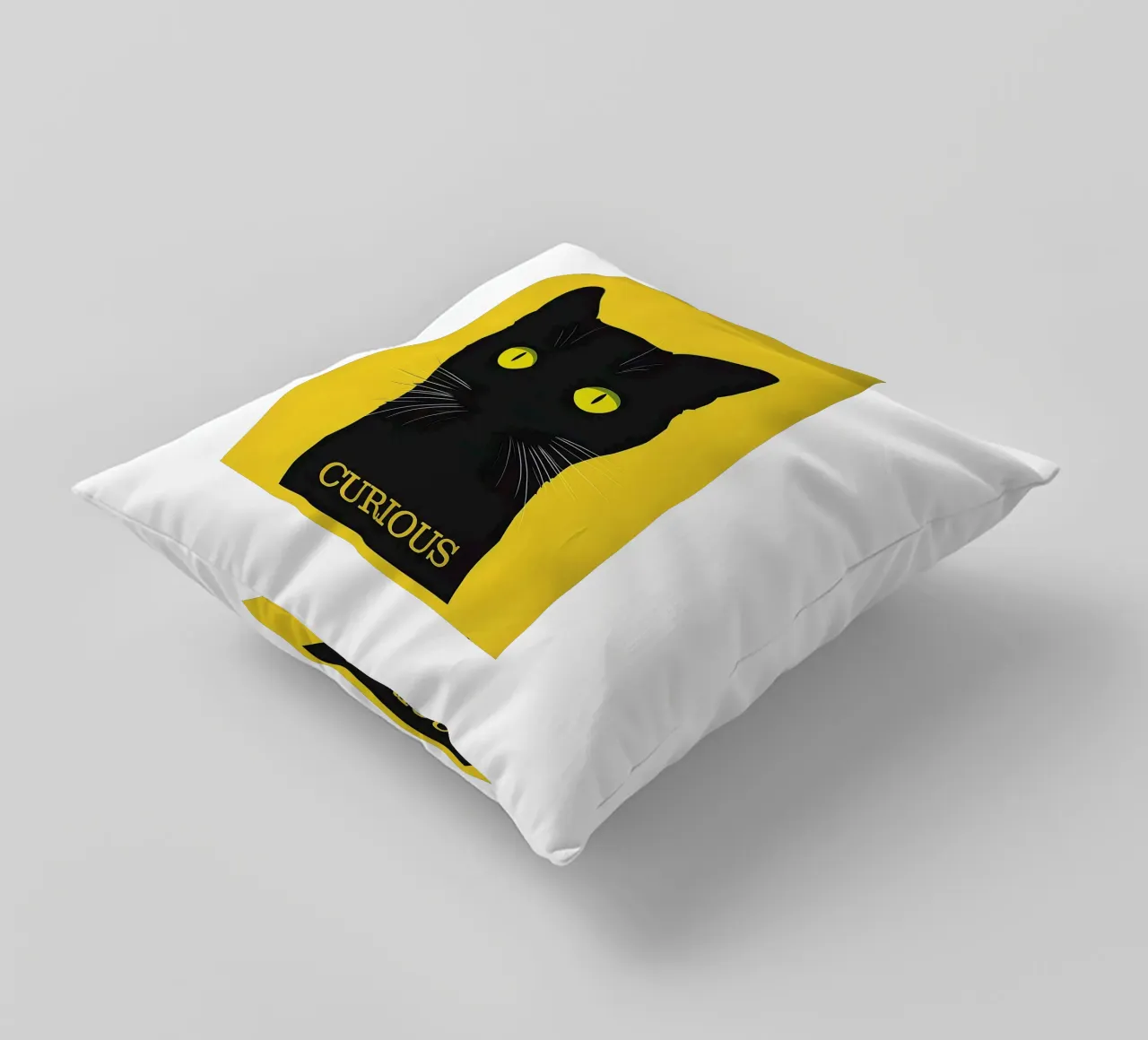Gatto nero curioso cuscino da Arjun