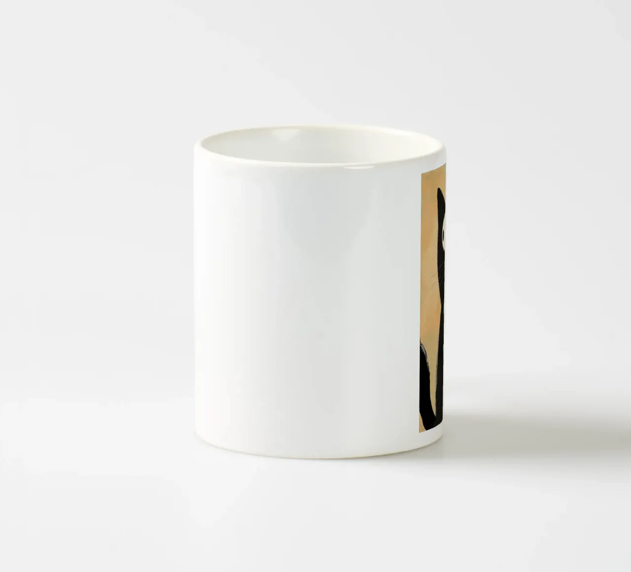 Gatto nero carino tazza in ceramica da Arjun