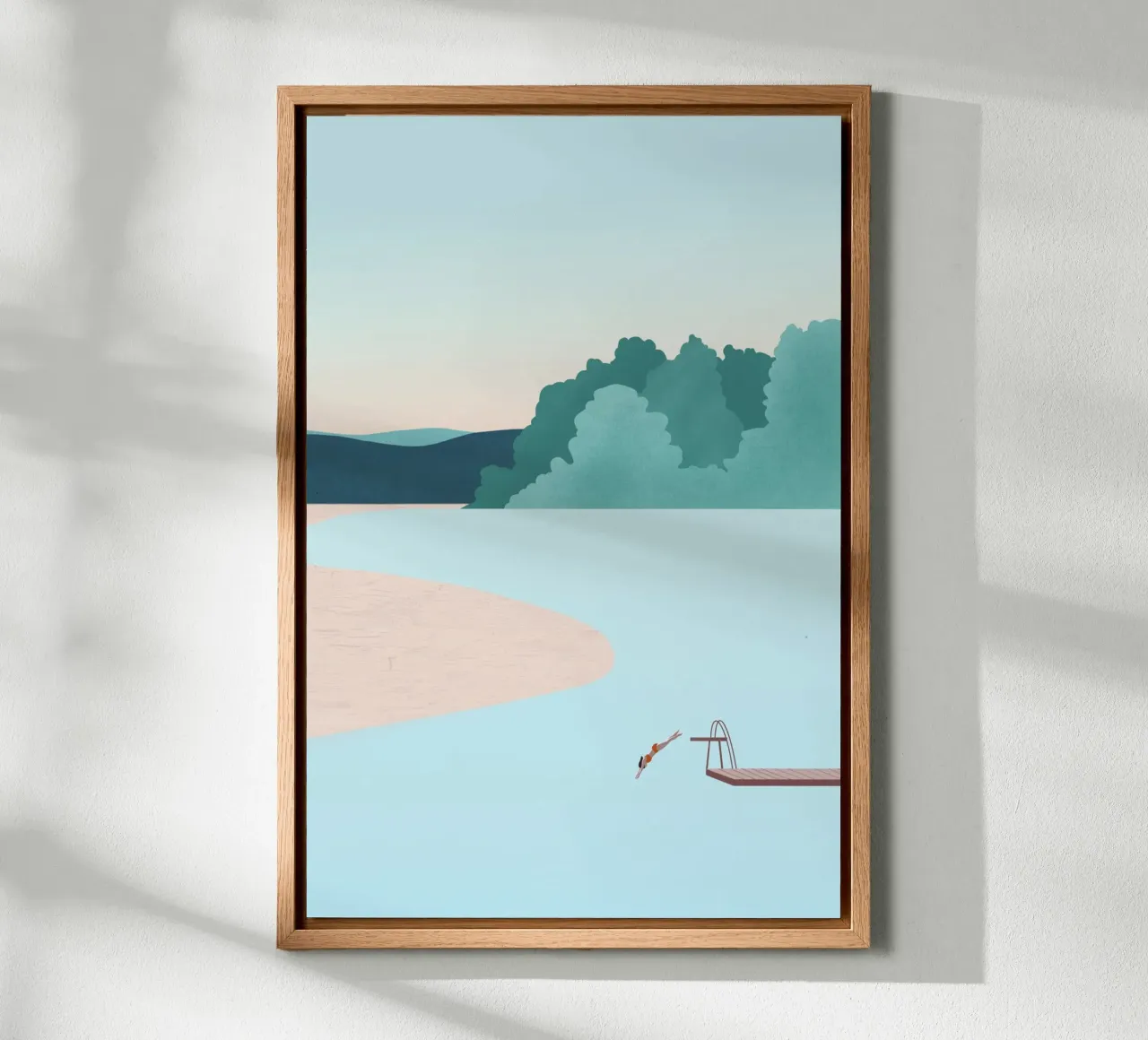 Swimming in the lake alluminio dibond da Katinka Reinke