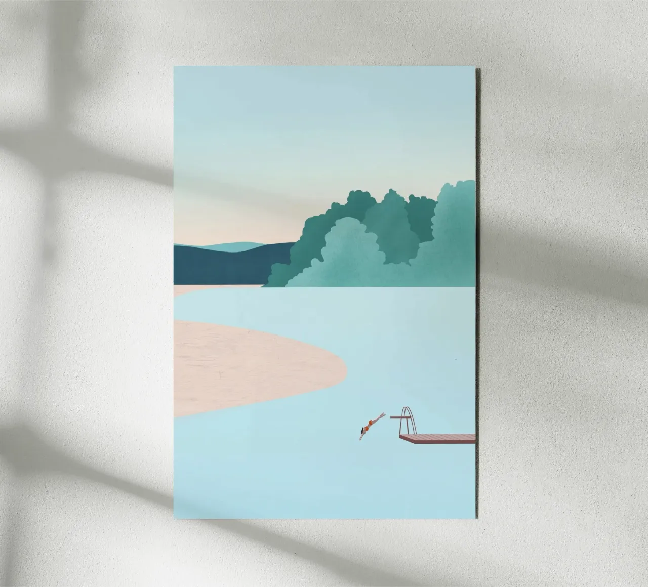 Swimming in the lake alluminio dibond da Katinka Reinke