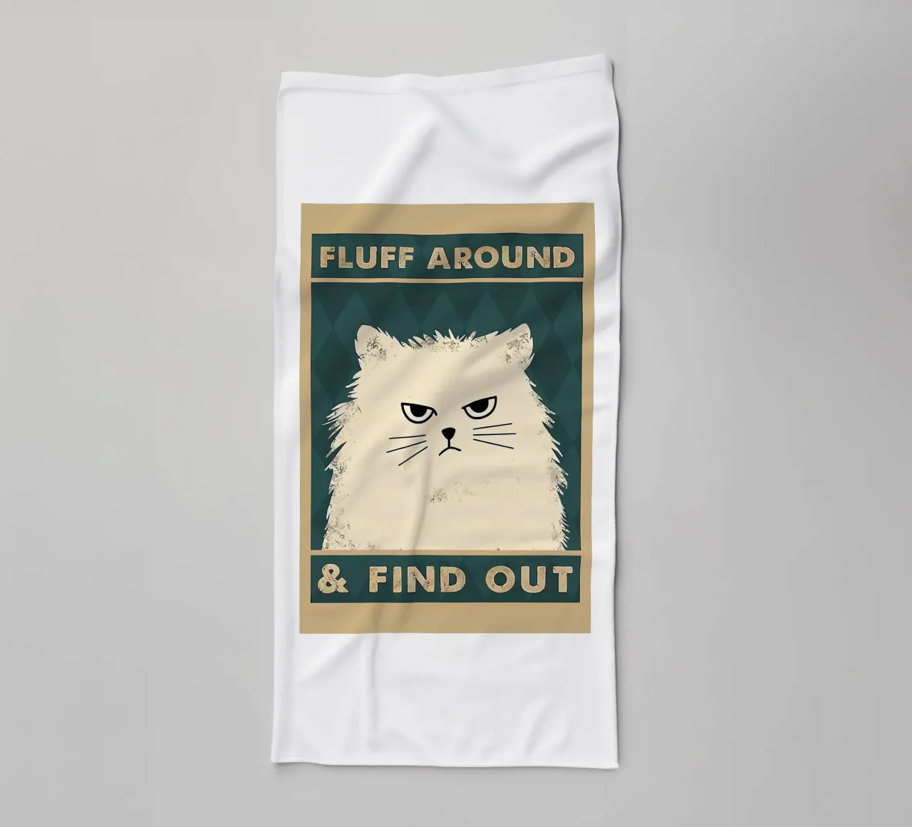 Fluffy Cat towel by Arjun