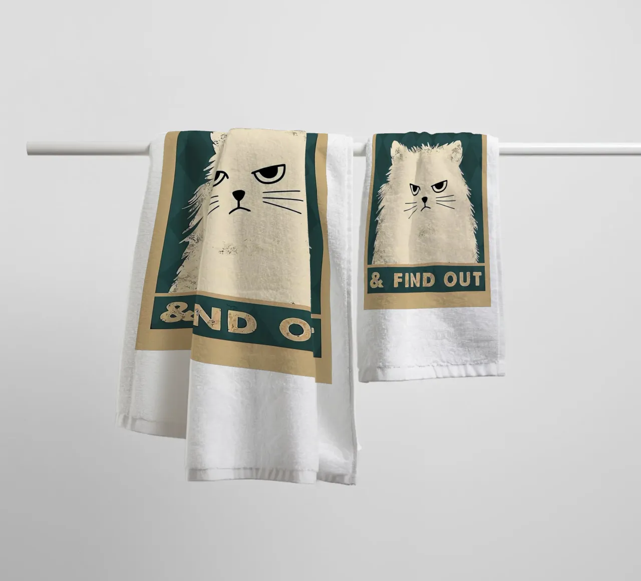 Fluffy Cat towel by Arjun