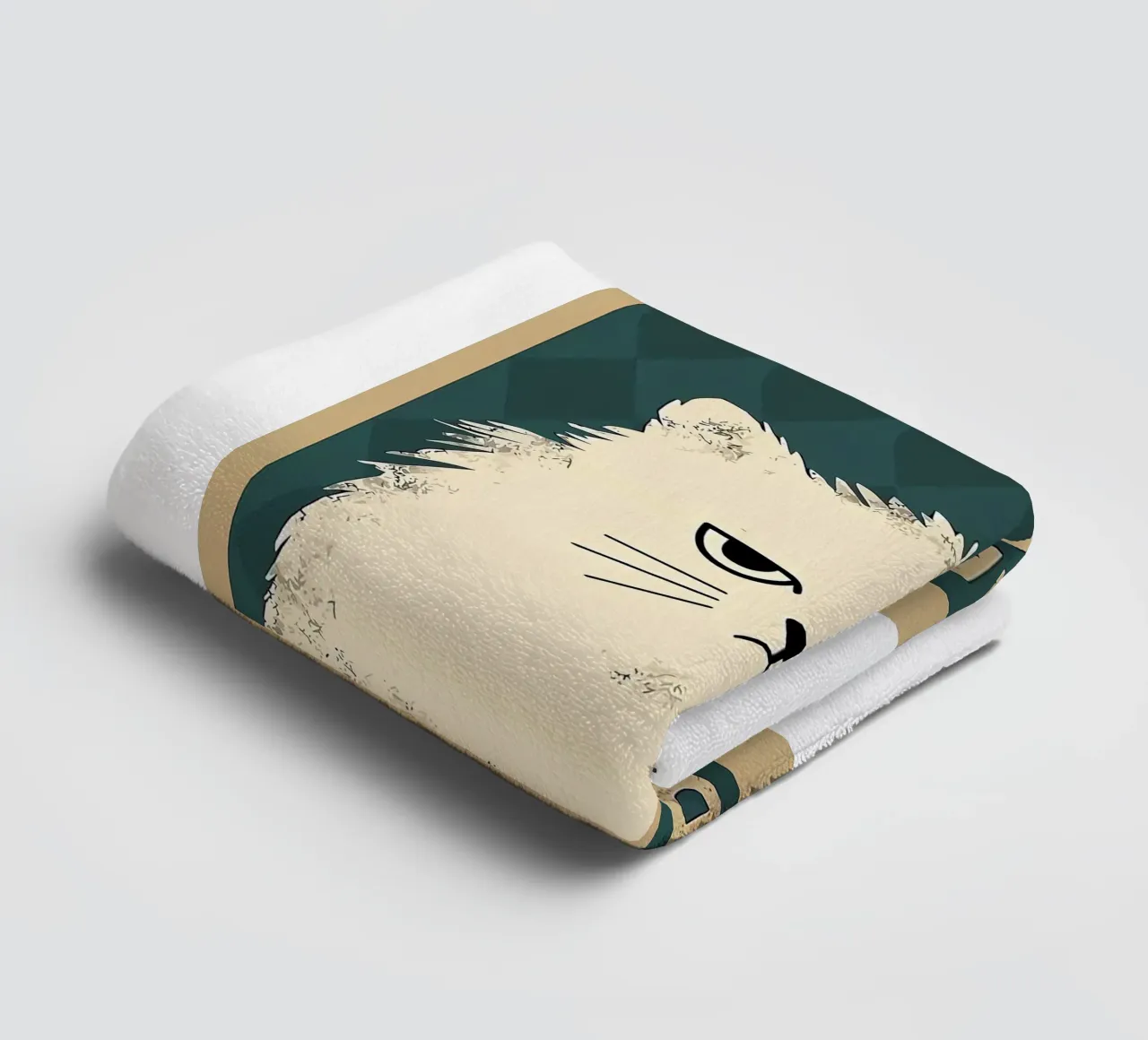 Fluffy Cat towel by Arjun