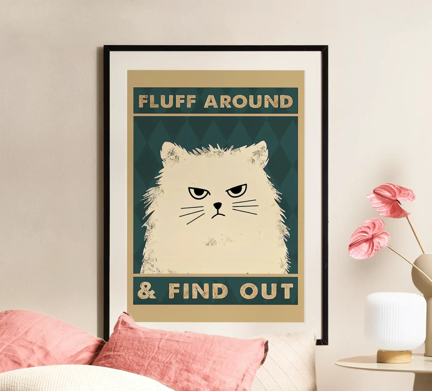 Fluffy Cat poster by Arjun