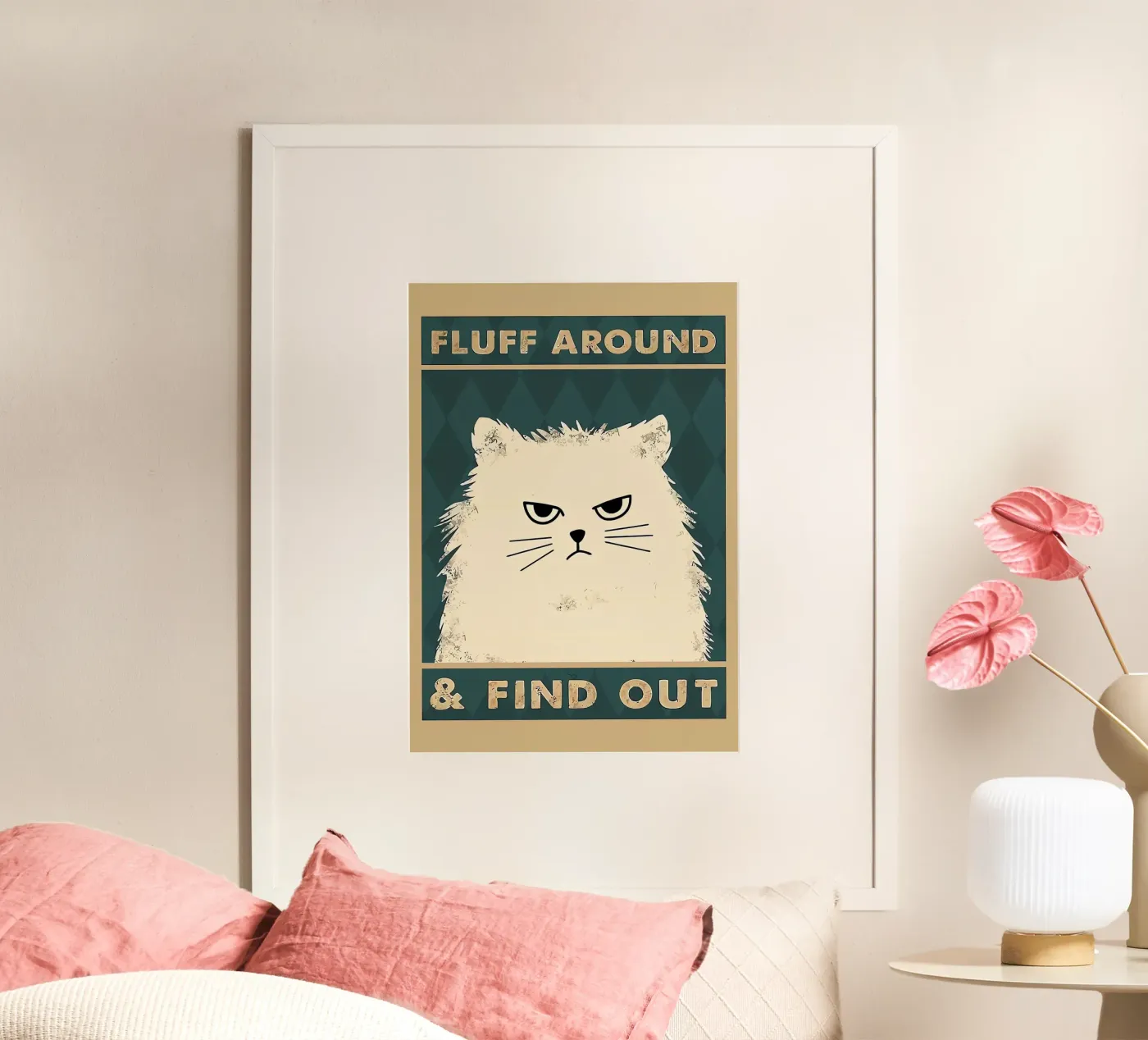 Fluffy Cat poster by Arjun
